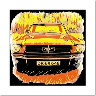 Mustang car art design Posters and Art